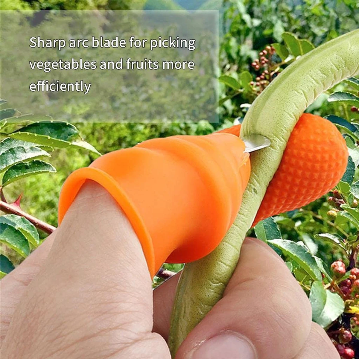 Silicone Vegetable And Fruits Thumb Cutter Finger cutter 5 in 1 - Image 4