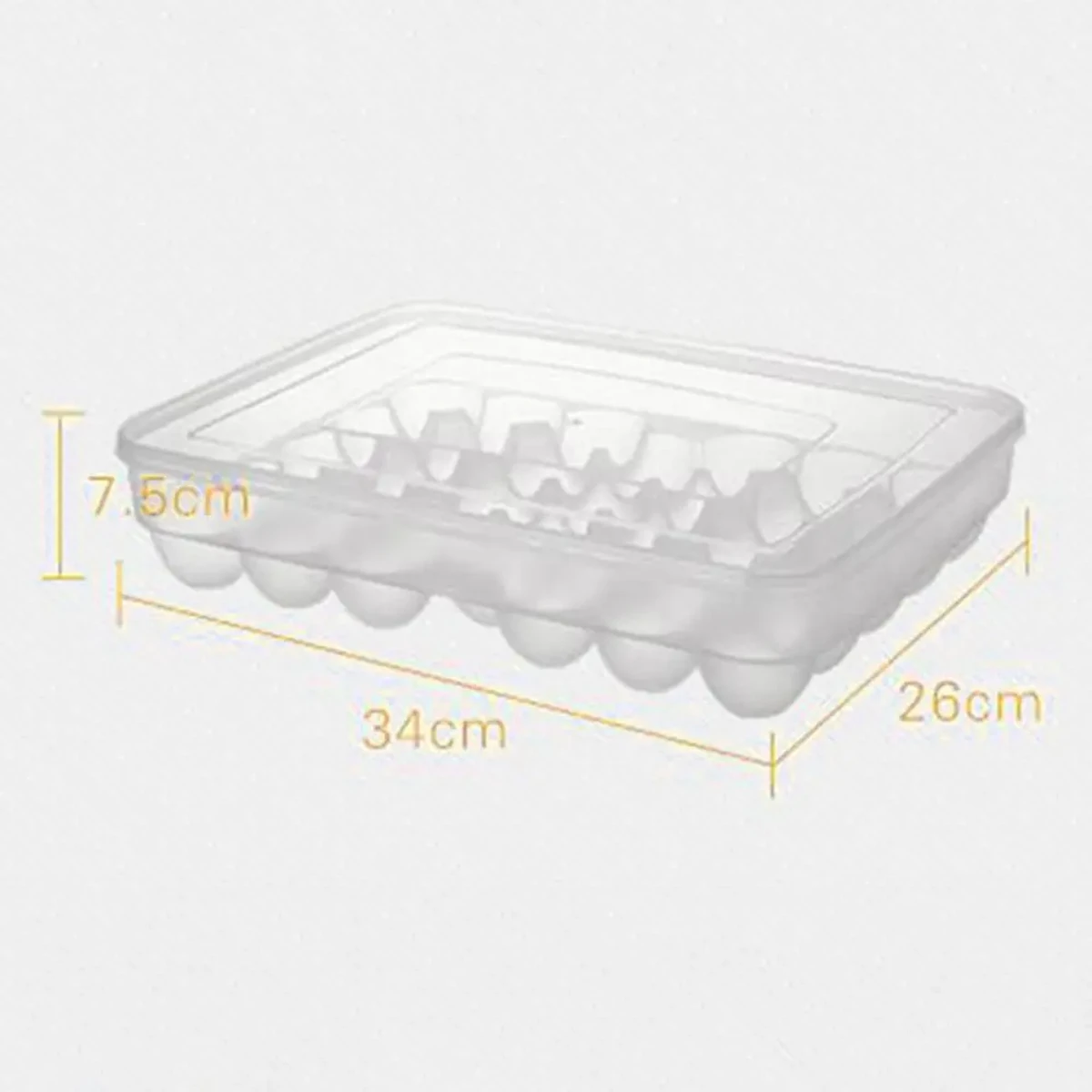 New 20/34 Grid Egg Storage Box Kitchen Refrigerator Egg Box with Lid Fresh-keeping Case Household Plastic Fresh-keeping Box - Image 5