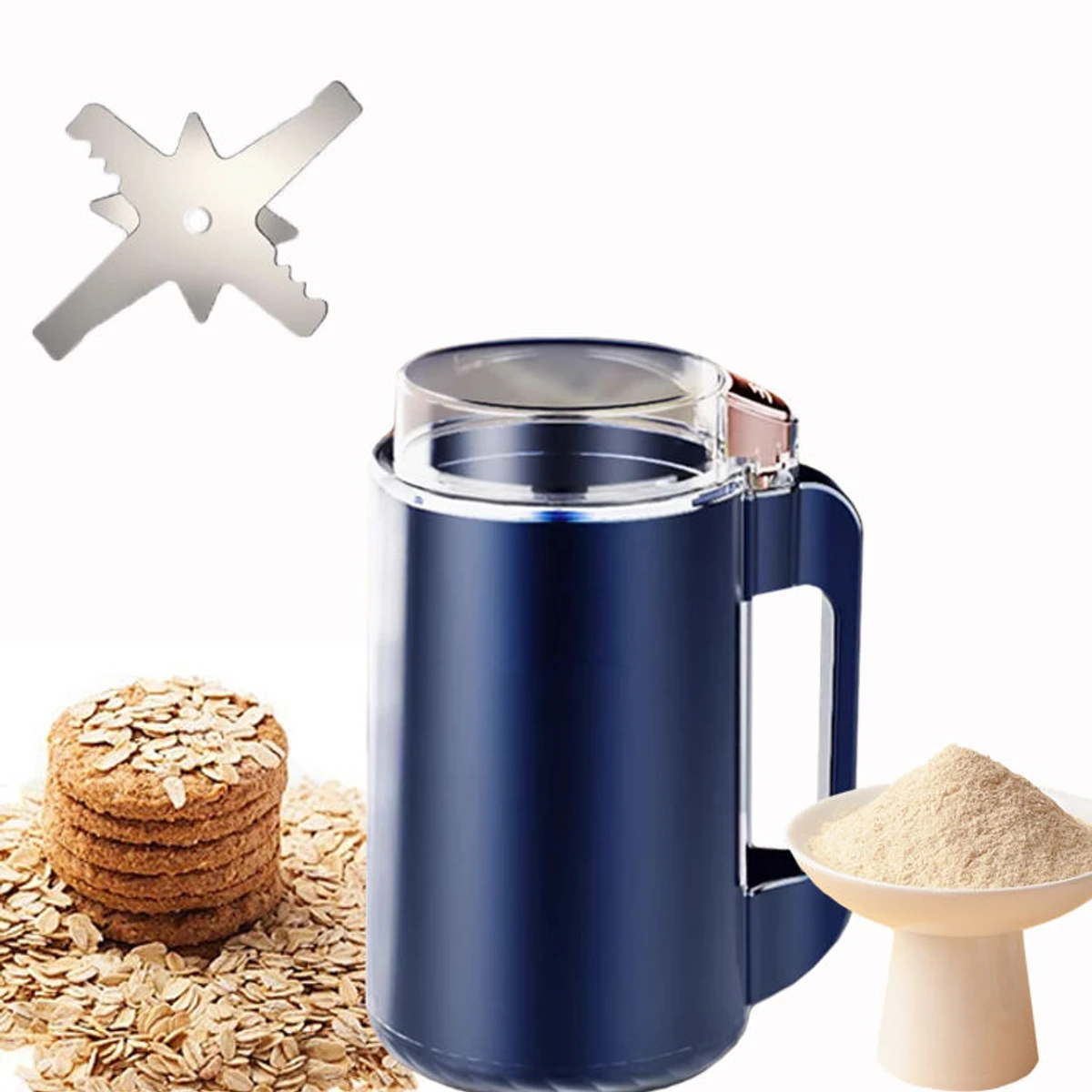 Mini High Power Electric Grinder Machine - Navy Blue - Image 6