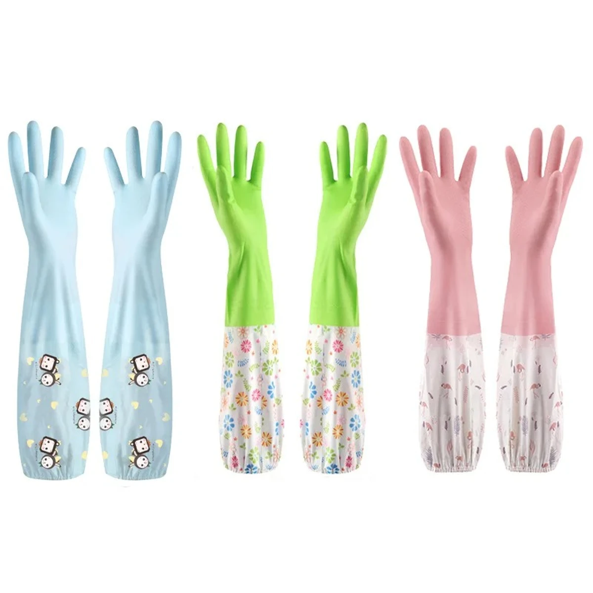 Dish Washing Kitchen Hand Gloves Silicon - Multicolor - Image 7