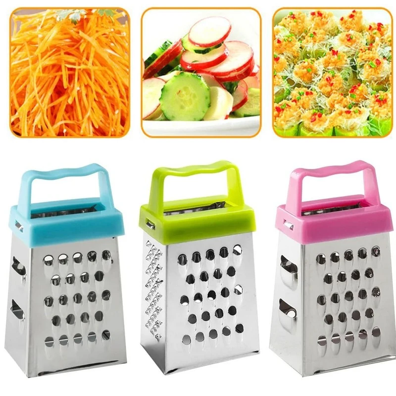 Multifunctional Stainless Steel Mini Peel Cutter Fruit Ginger Garlic Handheld Cheese Slicers Four-Sided Grater Planer Kitchen Gadgets - Image 4