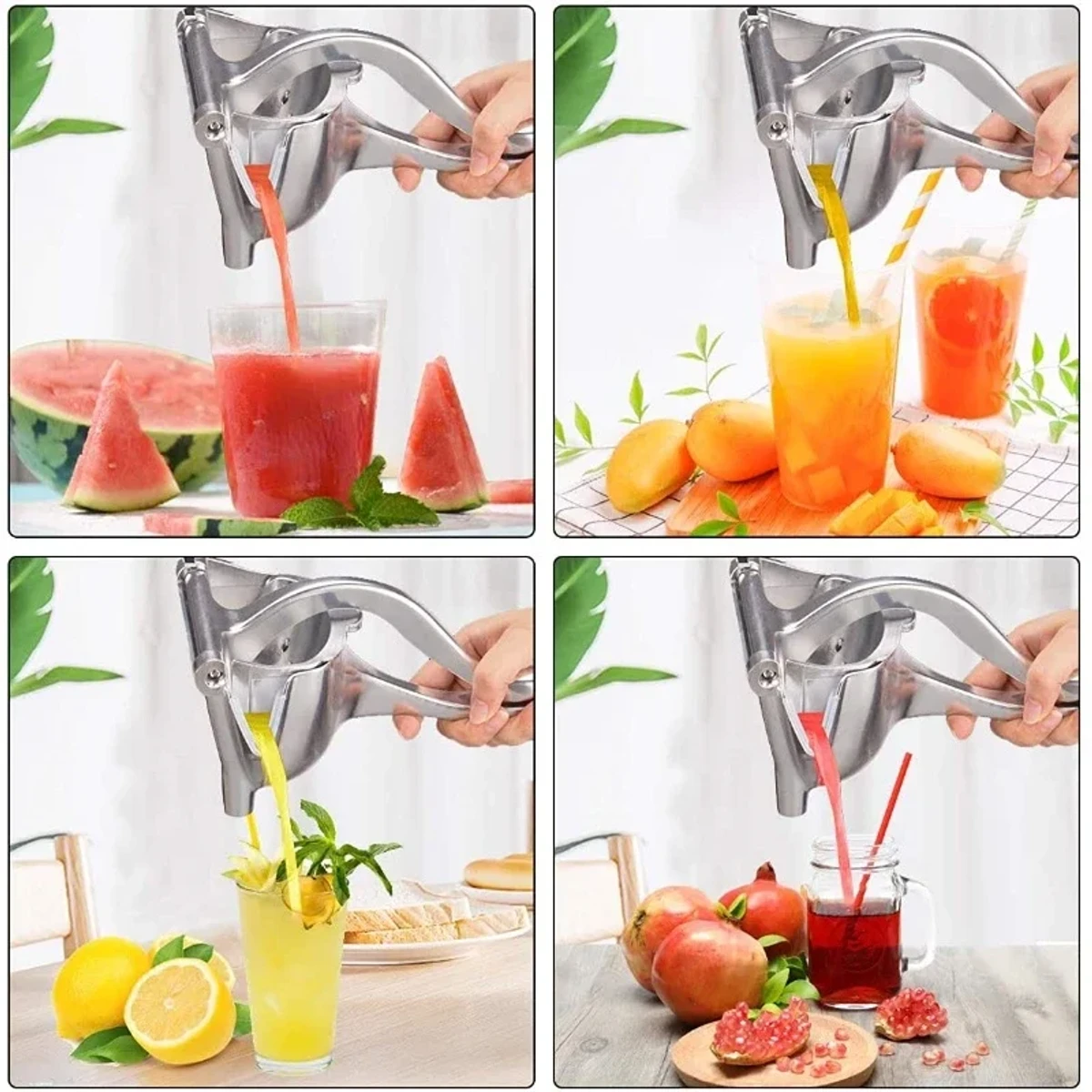 Manual Juice Squeezer Aluminum Alloy Hand Pressure Juicer Pomegranate Orange Lemon Sugar Cane Juice Kitchen Bar Fruit Tools Acce - Image 4