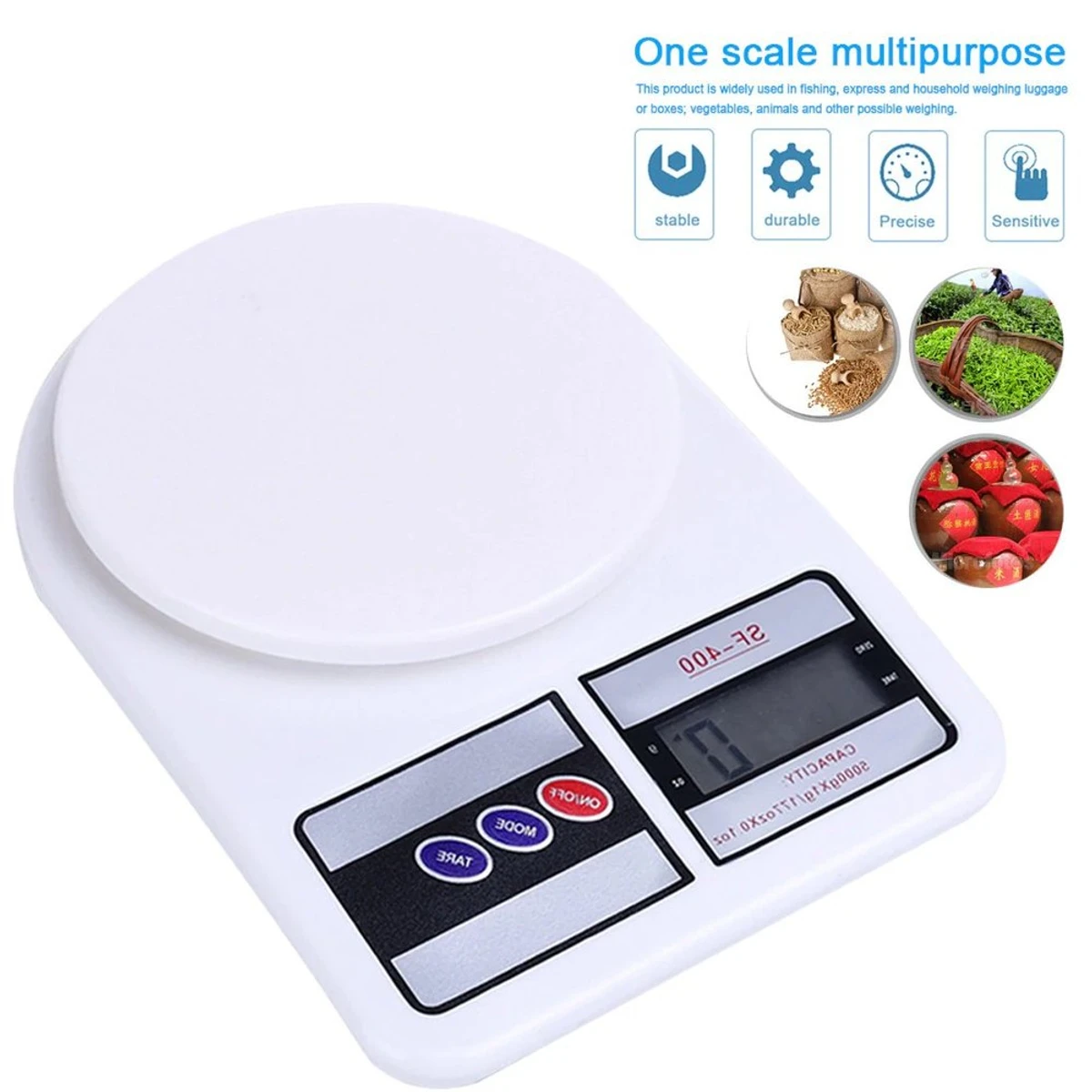 Electronic Kitchen Digital Weight Scale, Multipurpose measurement up to 10 Kg