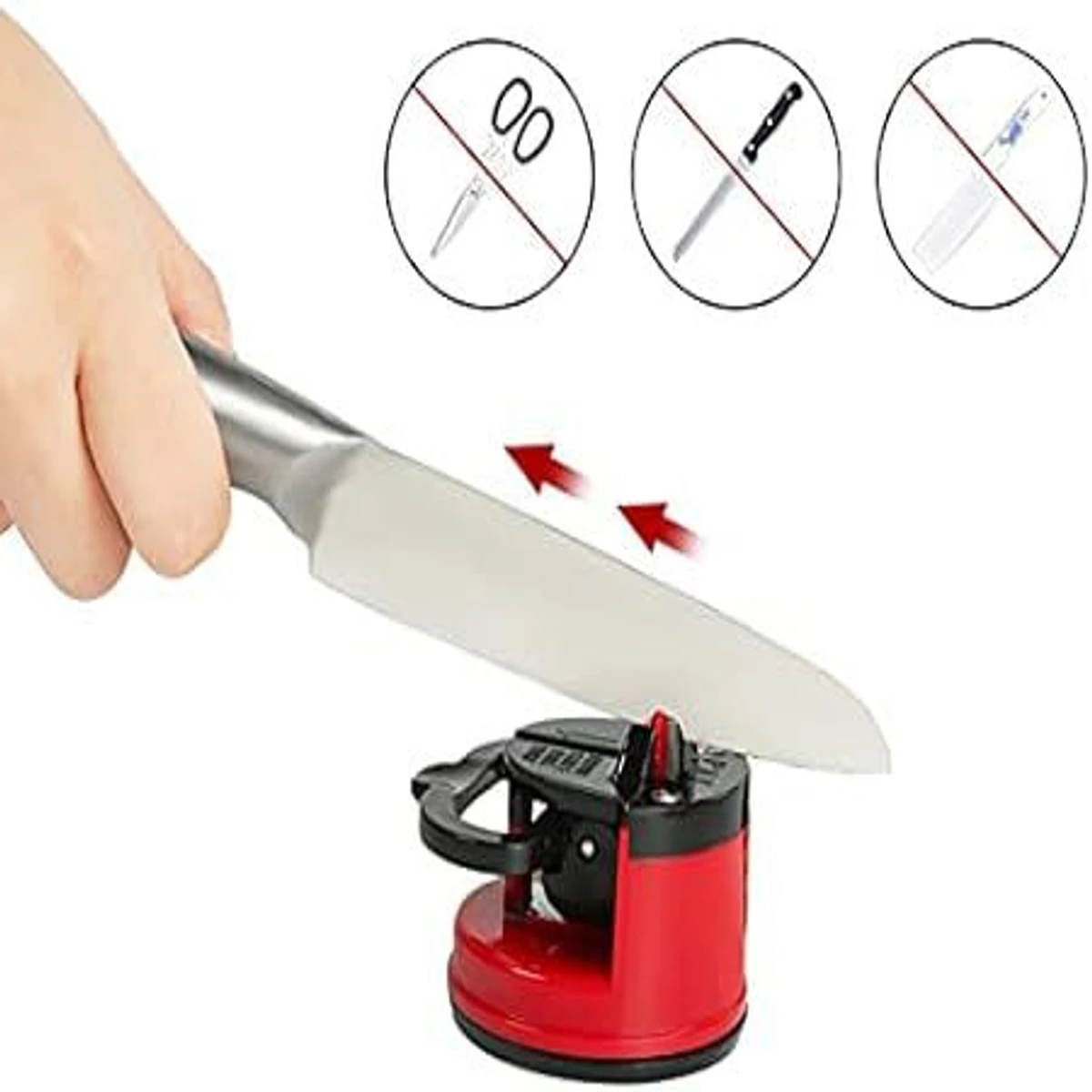 Mini Knife Sharpener with Smart Suction Pad