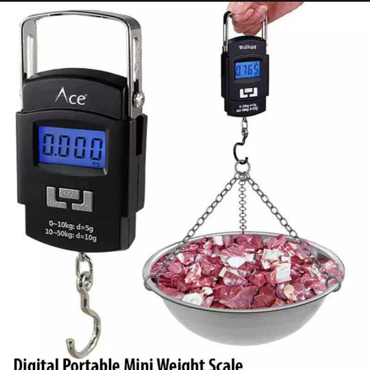 Digital Hanging Weight Scale-Weiheng, Electronic Portable LCD Digital Scale - Weight Machine Digital